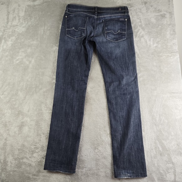 7 For All‎ Mankind Roxanne Jeans Womens 28 Blue Denim Skinny Classic Stretchy - Picture 2 of 15